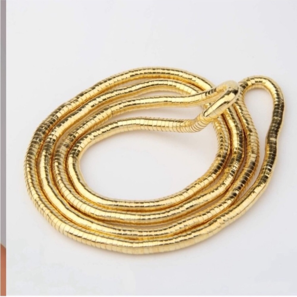New 24k Gold Plated Bendable Gold Necklace - Picture 6 of 9
